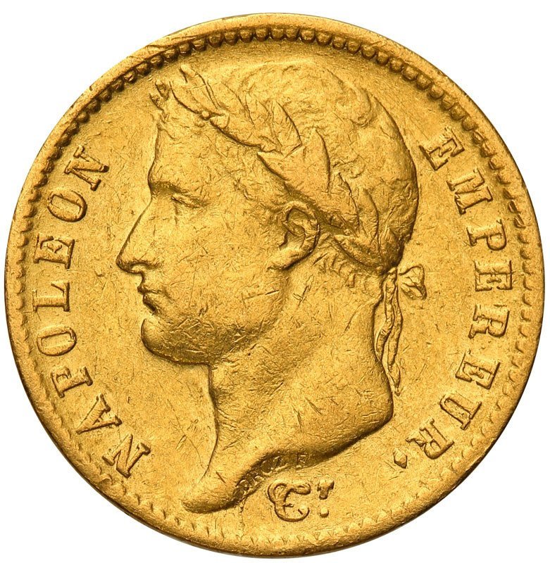 Francja 20 franków 1812 A Napoleon I st.2